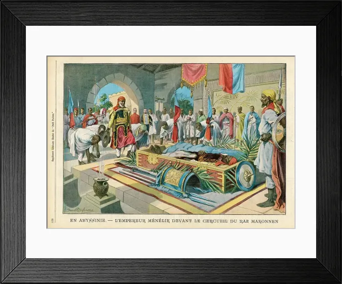 Framed Print : Menelik Honours Makonnen Events Africa Ethiopia Framed Print : Menelik Honours Makonnen Events Africa Ethiopia