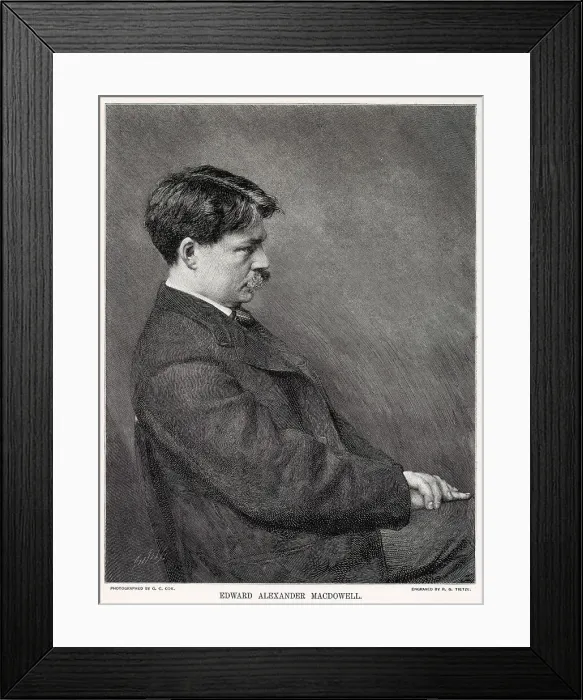 Framed Print : EDWARD ALEXANDER MACDOWELL (1860 - 1908), American composer. Date: 1897 Framed Print : EDWARD ALEXANDER MACDOWELL (1860 - 1908), American composer. Date: 1897