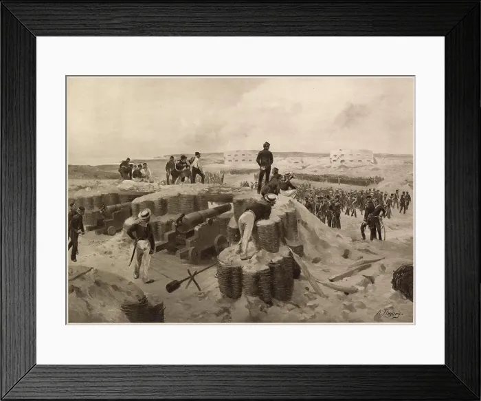 Framed Print : Bomarsund, a strong Russian fortress on an island in the Baltic, is taken by a combined French and British force under Sir Charles Napier Date: 15 August 1854 Framed Print : Bomarsund, a strong Russian fortress on an island in the Baltic, is taken by a combined French and British force under Sir Charles Napier Date: 15 August 1854