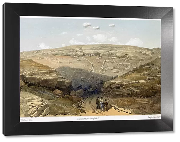 The Valley of the Shadow of Death - caves on the Woronzoff Road, to the rear of the Allied 21-gun Battery Date: 1855