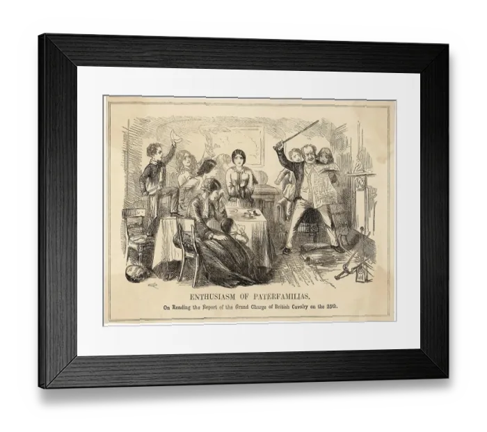 Framed Print : Cartoon, Enthusiasm of Paterfamilias Framed Print : Cartoon, Enthusiasm of Paterfamilias