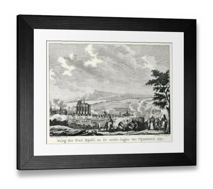 Framed Print : RIJSFEL besieged by the French revolutionary force Date: 22 September 1792 Framed Print : RIJSFEL besieged by the French revolutionary force Date: 22 September 1792