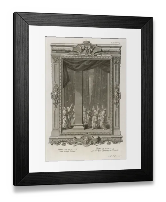 Framed Print : TEMPLE VEIL RENT INTWAIN Framed Print : TEMPLE VEIL RENT INTWAIN