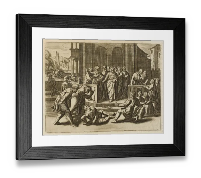 Framed Print : ANNANIAS AND SAPPHIRA Framed Print : ANNANIAS AND SAPPHIRA