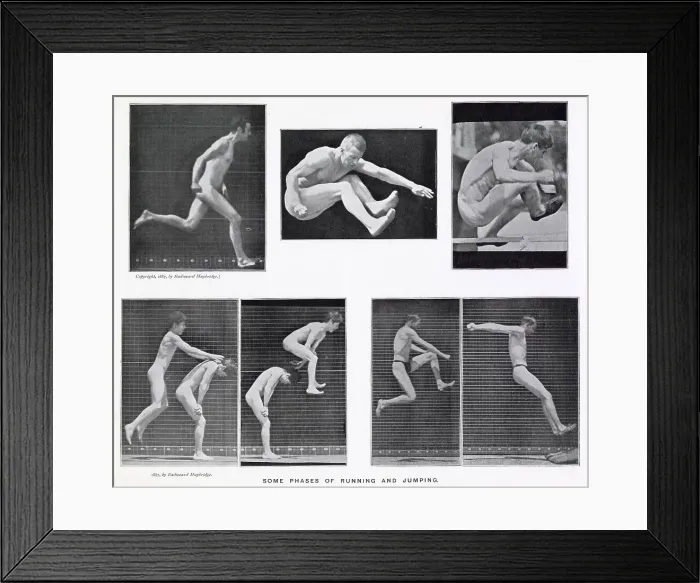 Framed Print : Muybridge - Jumping Framed Print : Muybridge - Jumping