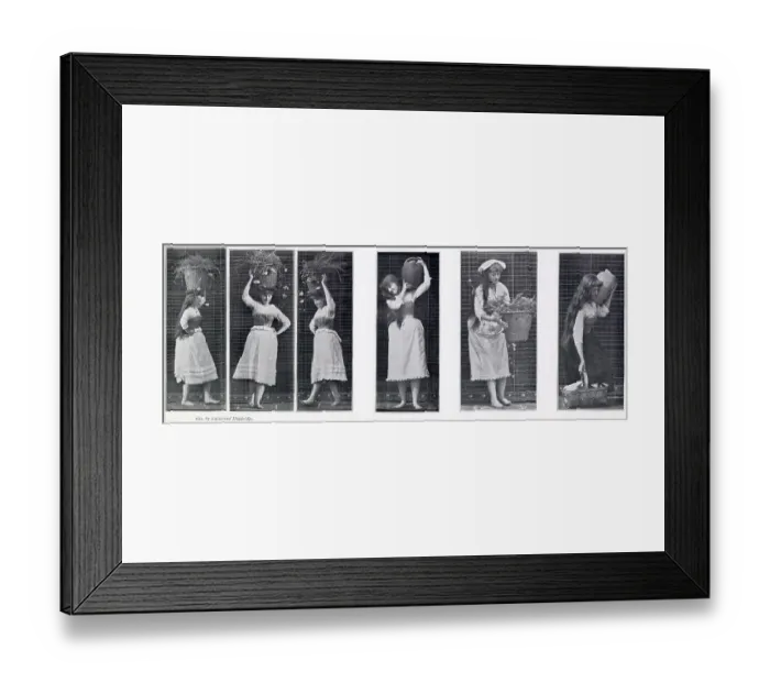 Framed Print : Muybridge - Carrying Framed Print : Muybridge - Carrying