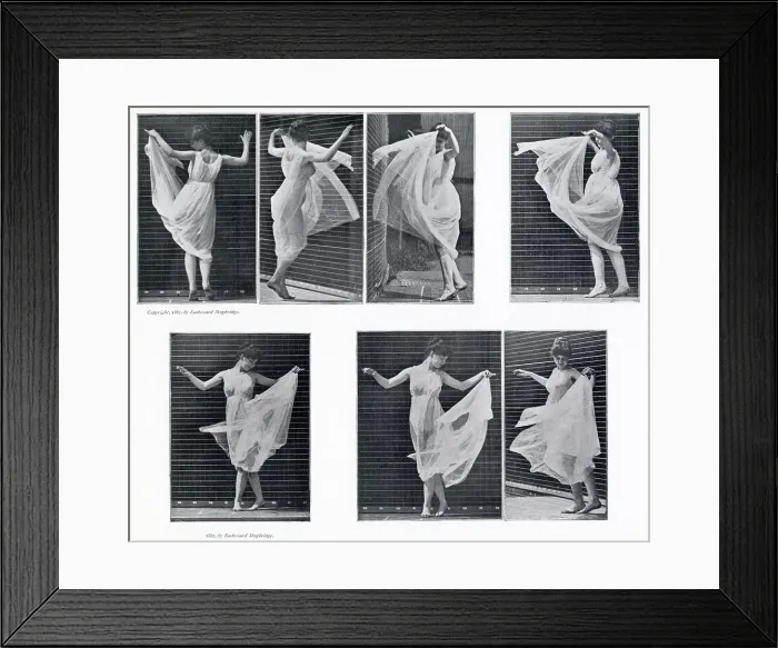 Framed Print : Woman in a long dress turning, etc. second of two Date: 1887 Framed Print : Woman in a long dress turning, etc. second of two Date: 1887