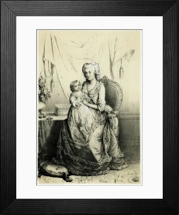 Framed Print : MARIE ANTOINETTE & DAUPH Framed Print : MARIE ANTOINETTE & DAUPH