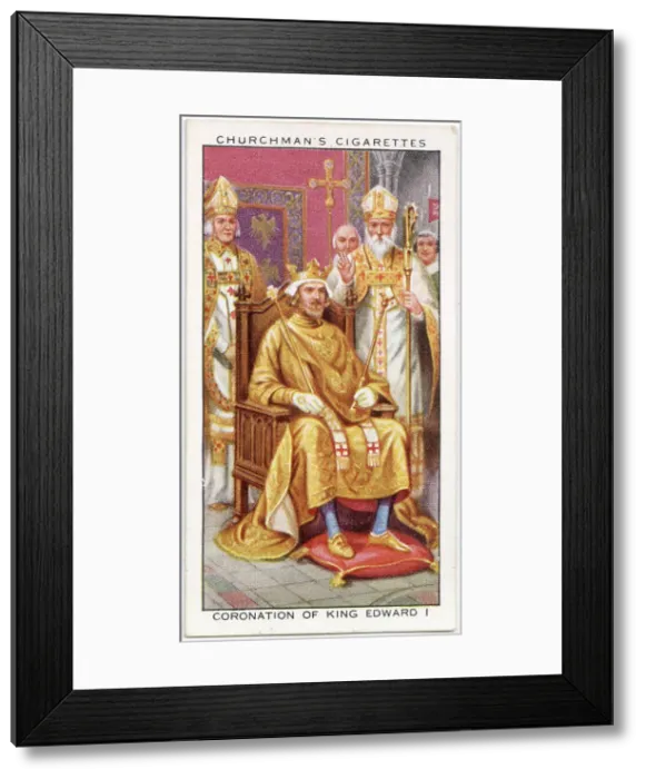 Framed Print : KING EDWARD I (1239 - 1307), on his coronation Framed Print : KING EDWARD I (1239 - 1307), on his coronation