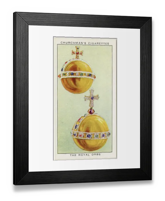Framed Print : CROWN JEWELS OF ENGLAND The Royal Orbs Date: 1937 Framed Print : CROWN JEWELS OF ENGLAND The Royal Orbs Date: 1937