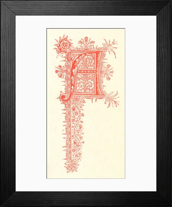 Framed Print : LETTER A. THE LETTER A Date: 1709-1784 Framed Print : LETTER A. THE LETTER A Date: 1709-1784