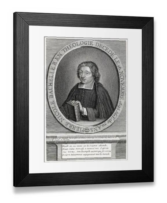 Framed Print : PIERRE NICOLE (1625 - 1695), French Jansenist theologian