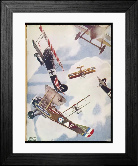Framed Print : LARGE AERIAL DOGFIGHT Framed Print : LARGE AERIAL DOGFIGHT