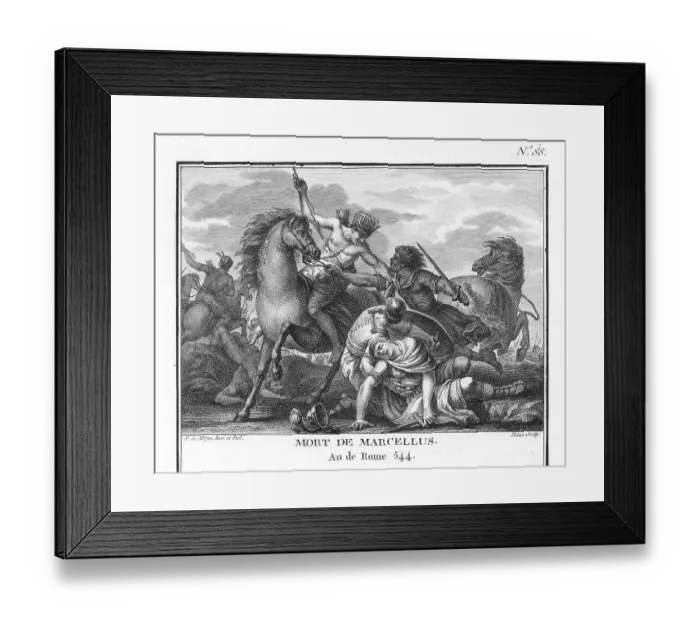 Framed Print : Punic War Marcellus 208 Military Scenes Battles Framed Print : Punic War Marcellus 208 Military Scenes Battles