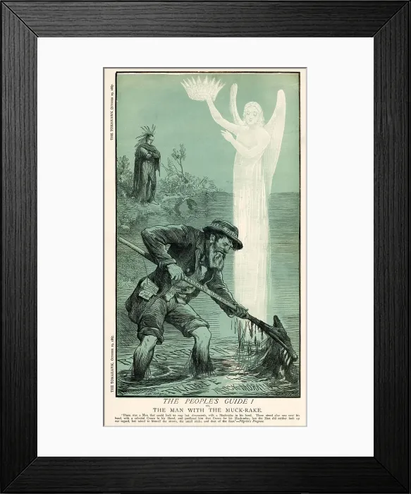 Framed Print : Cartoon, EDITOR SEEKING DIRT Framed Print : Cartoon, EDITOR SEEKING DIRT