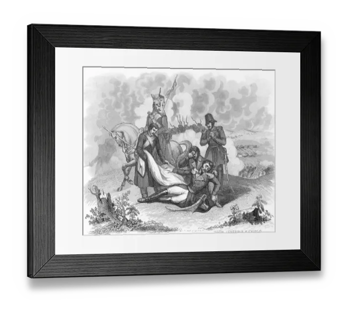 Framed Print : DEATH OF GENL. KICKI Framed Print : DEATH OF GENL. KICKI