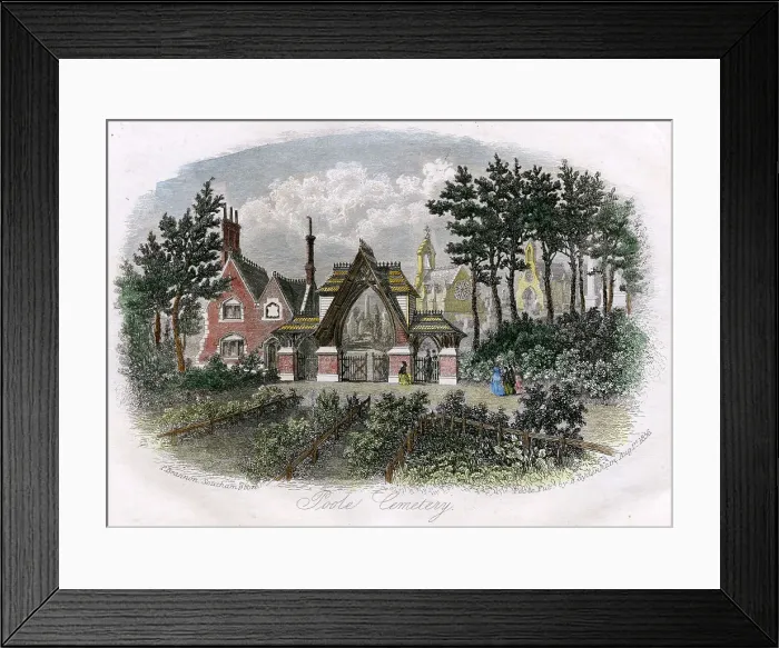 Framed Print : POOLE CEMETERY Framed Print : POOLE CEMETERY