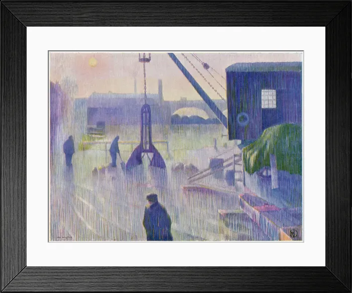 Framed Print : Rainy day in Kingston on Thames, Surrey. Date: 1915 Framed Print : Rainy day in Kingston on Thames, Surrey. Date: 1915