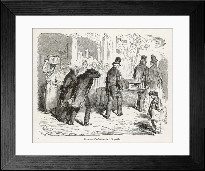 Framed Print : CHILD'S FUNERAL, PARIS Framed Print : CHILD'S FUNERAL, PARIS