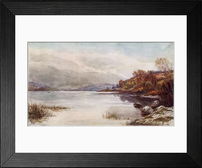 Framed Print : Loch Ken, Galloway, looking south. Date: 1908 Framed Print : Loch Ken, Galloway, looking south. Date: 1908