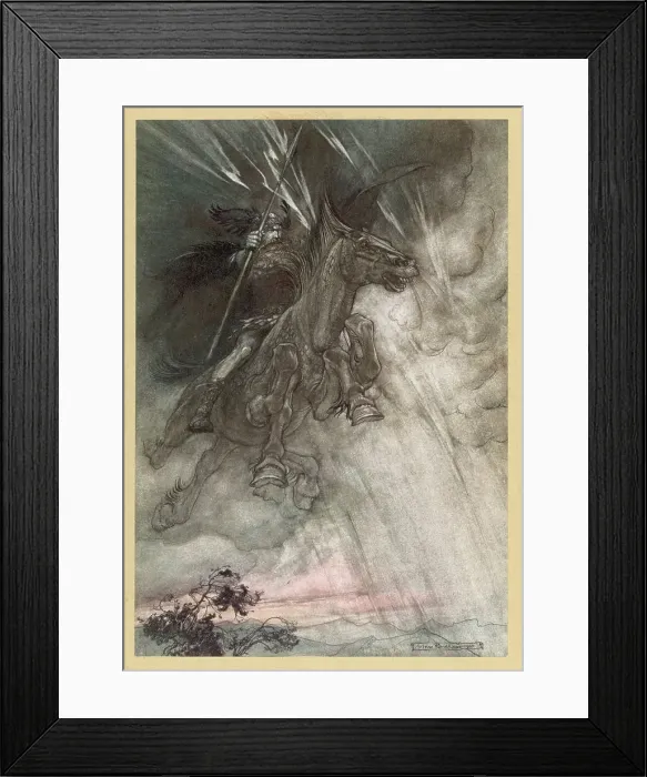 Framed Print : WOTAN RIDES TO ROCK Framed Print : WOTAN RIDES TO ROCK