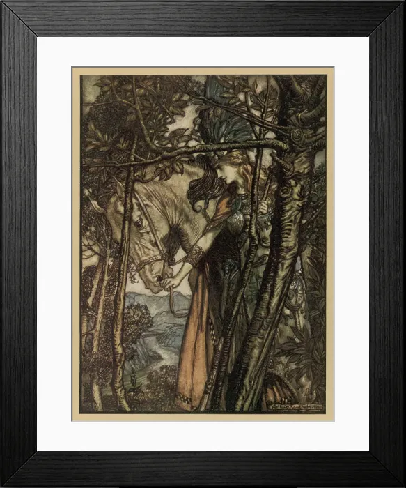 Framed Print : BRUNNHILDE AND HORSE