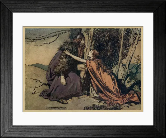 Framed Print : BRUNNHILDE AND WOTAN Framed Print : BRUNNHILDE AND WOTAN