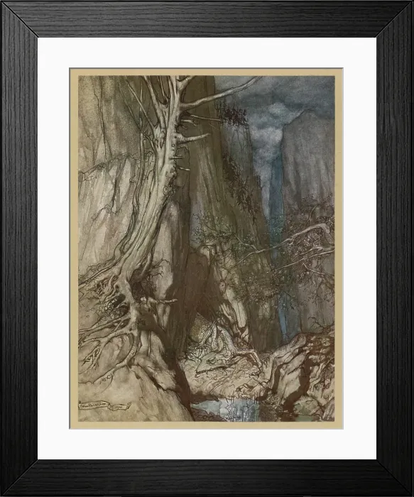 Framed Print : FAFNER GUARDS THE RING Framed Print : FAFNER GUARDS THE RING