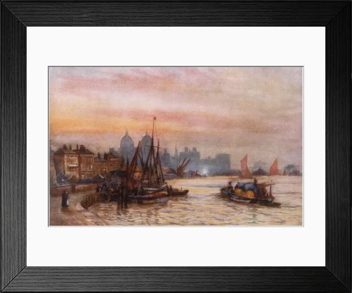 Framed Print : The Thames at Greenwich Date: 1905 Framed Print : The Thames at Greenwich Date: 1905