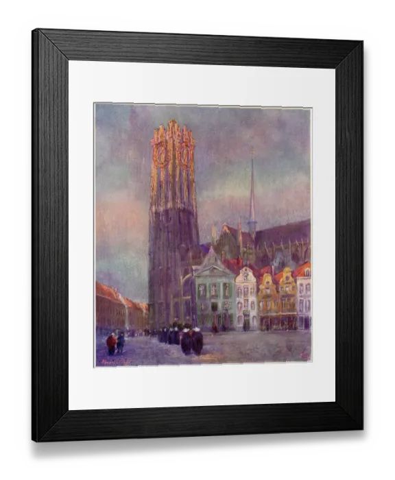 Framed Print : Mechelen: cathedral of St Rombaux Date: 1915 Framed Print : Mechelen: cathedral of St Rombaux Date: 1915