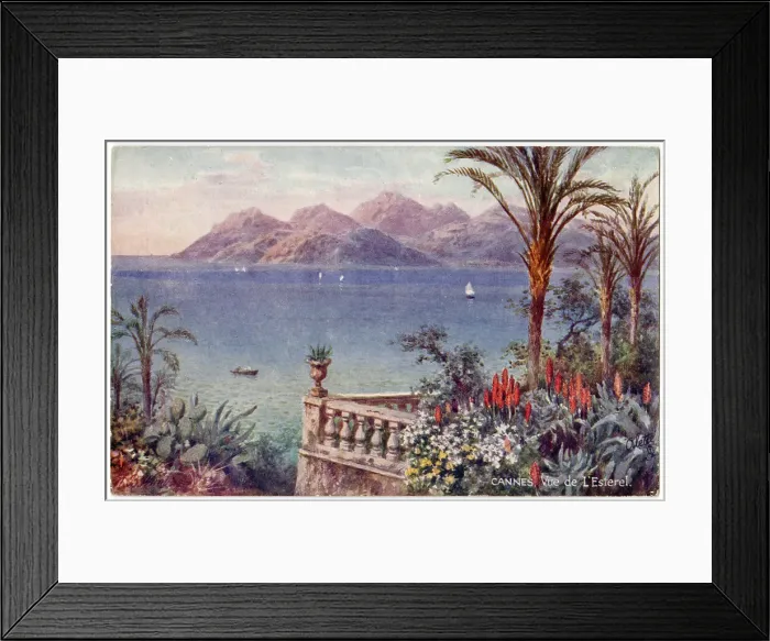 Framed Print : Cannes: view from L'Esterel. Date: 1919 Framed Print : Cannes: view from L'Esterel. Date: 1919