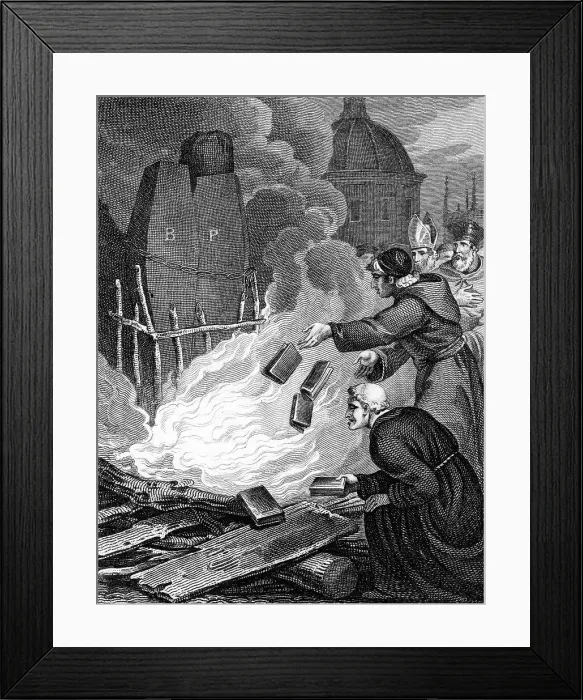 Framed Print : BURNING HERETICS BOOKS Framed Print : BURNING HERETICS BOOKS