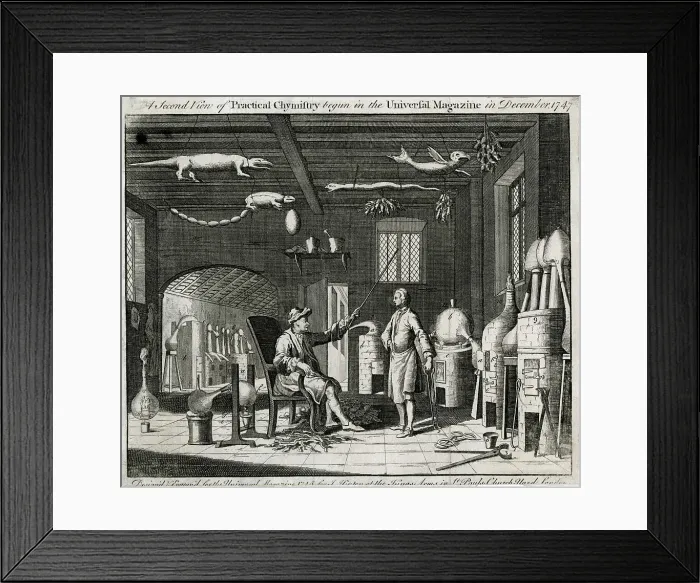 Framed Print : Chemist Laboratory Science Chemistry 1747 Surrounded Framed Print : Chemist Laboratory Science Chemistry 1747 Surrounded