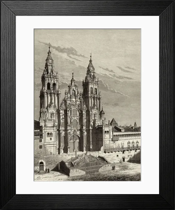 Framed Print : Santiago de Compostela: the Cathedral Date: 1878 Framed Print : Santiago de Compostela: the Cathedral Date: 1878