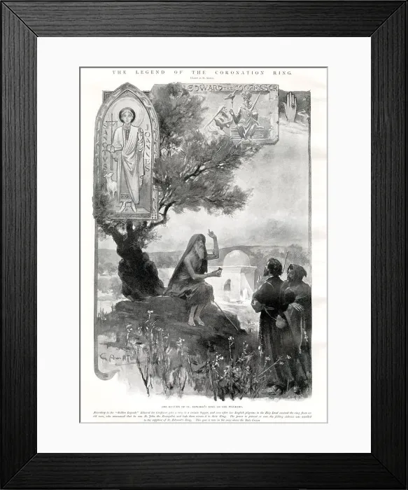 Framed Print : The legend of Edward the Confessor's ring, the stone of which is in the state crown Framed Print : The legend of Edward the Confessor's ring, the stone of which is in the state crown