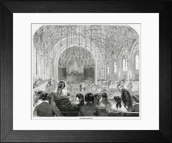 Framed Print : Concert in St James's Hall, London Date: 1858 Framed Print : Concert in St James's Hall, London Date: 1858