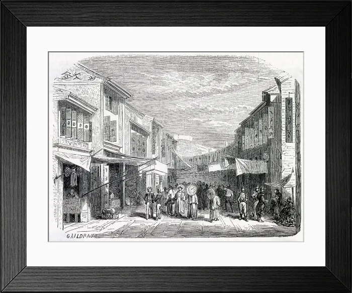 Framed Print : CHINA / MACAO STREET 1861 Framed Print : CHINA / MACAO STREET 1861