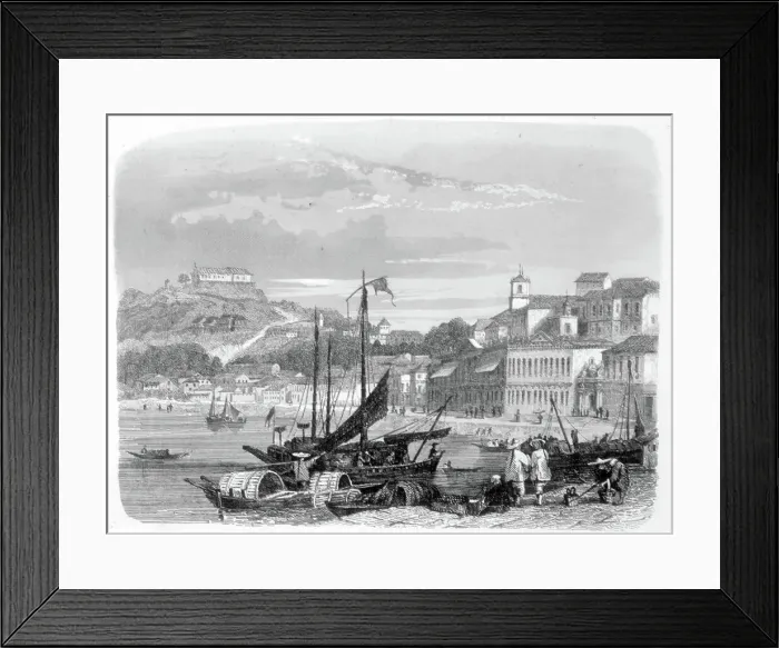 Framed Print : Macao: the Pria Grande (harbour) Date: 1846 Framed Print : Macao: the Pria Grande (harbour) Date: 1846