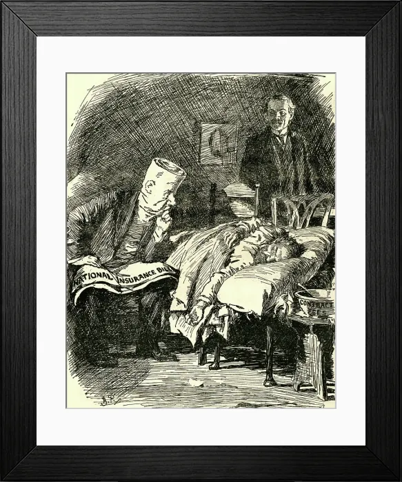 Framed Print : Cartoon, National Insurance Bill Framed Print : Cartoon, National Insurance Bill