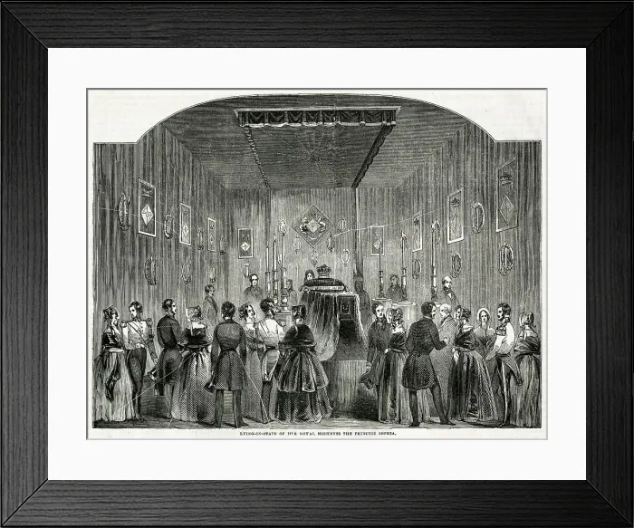 Framed Print : Princess Sophia Funeral 1844 Framed Print : Princess Sophia Funeral 1844