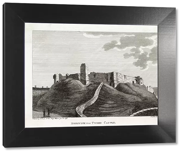 Berwick-upon-Tweed Castle, close to the England  /  Scotland border. Date: 1790