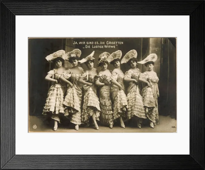 Framed Print : MERRY WIDOW CHORUS / 1905