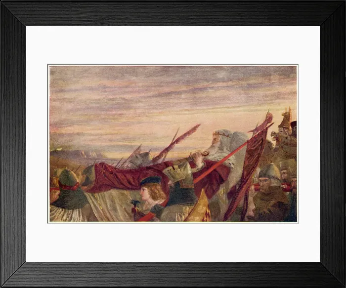 Framed Print : Edward I Dies Events Britain 1307 Weak Ride Borne Framed Print : Edward I Dies Events Britain 1307 Weak Ride Borne