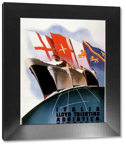 The Italian shipping line Lloyd Tristino continues to invite you to enjoy a trip on the Adriatic (where invasion, counter-invasion, revolt and civil war are now occurring). Date: 1940