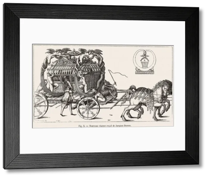 Framed Print : French carriage, 16th century Framed Print : French carriage, 16th century