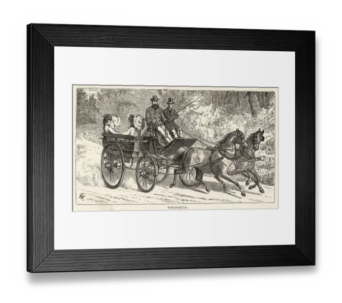 Framed Print : WAGONETTE 1872