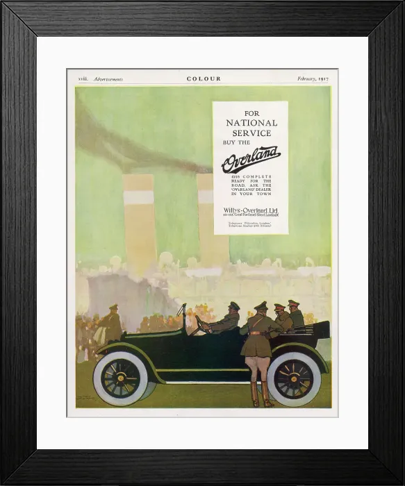 Framed Print : Officers Go Docks Transport Motoring Scenes 1917 Framed Print : Officers Go Docks Transport Motoring Scenes 1917