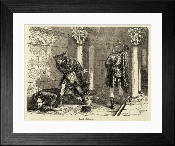 Framed Print : JOHN COMYN STABBED Framed Print : JOHN COMYN STABBED