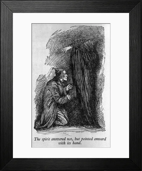 Framed Print : SCROOGE WITH SPIRIT Framed Print : SCROOGE WITH SPIRIT