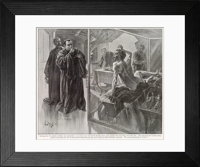Framed Print : Graham wakes after sleeping for two centuries, Date: First published 1899 Framed Print : Graham wakes after sleeping for two centuries, Date: First published 1899